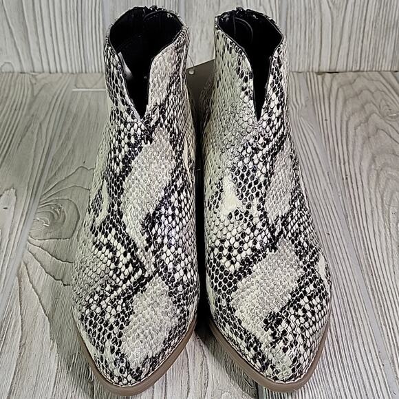 Aqua College Emily Natural Snakeprint Leather Waterproof Ankle Boot Womens 6 NEW - Picture 4 of 15